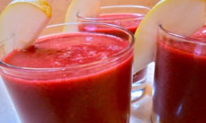 Winter raspberry pear surprise smoothie