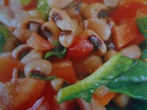 Black-eyed beans with spinach and arugula – The Mediterranean Diet