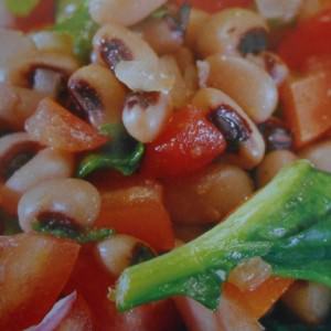 Black-eyed beans with spinach and arugula – The Mediterranean Diet