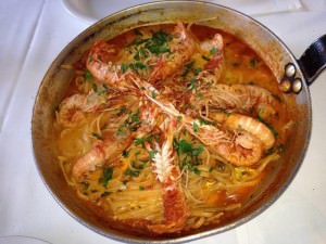 lobster and shrimp spaghetti