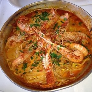 lobster and shrimp spaghetti