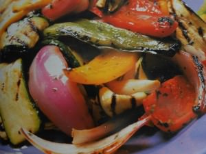 Pan grilled vegetable salad with balsamic dressing