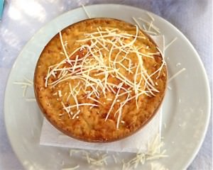 Traditional clay pot baked eggplant moussaka